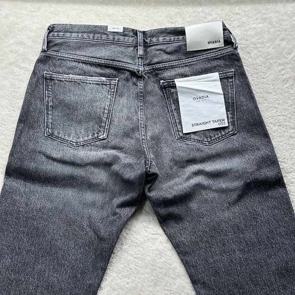 NWT Ovadia and Sons NY Men's Straight Taper Jeans Black Destroyed Jeans - Picture 8 of 9